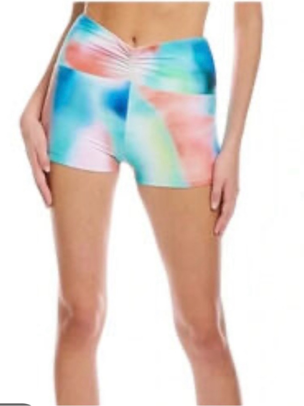 Reversible High-Rise Tie-Dye Ruched Women’s Bike Shorts - Multi
